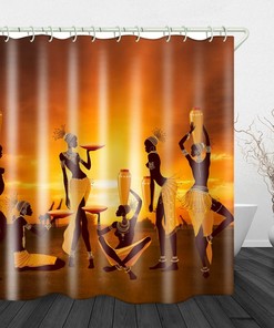 Funky African Tribe Shower Curtain for Bathroom Decor, Home Gift