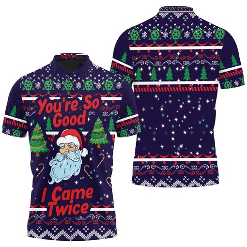 Funny Christmas Santa Claus 3D All Over Print Polo Shirt for Fans