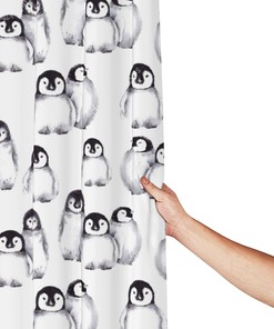 Funny Penguin Shower Curtain - Personalized Home Decor Gift