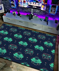 Gamepad Pattern, Repeating Arcade Carpet for Living Room