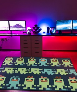 Gamer Rug for Bedroom, Arcade Pattern Rug, Personalized Area Rug for Bedroom