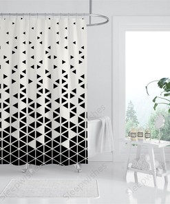 Geometric Pattern Shower Curtain for Bathroom Decor