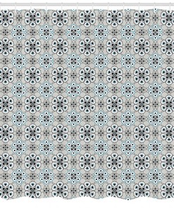 Geometric Retro Shower Curtain Fabric - A Bold Addition to Your Bathroom Decor