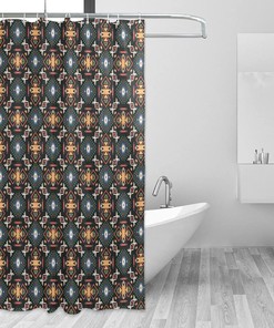 Geometric Shapes Shower Curtain - Modern Home Bathroom Hotel Spa Decorations