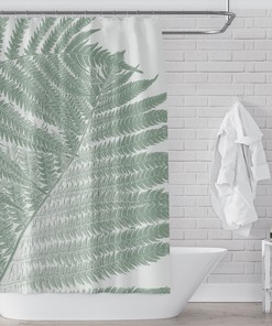 Giant Ferns Shower Curtain - Botanical Bathroom Decor - Nature Print Bath Curtain - Home Accessory