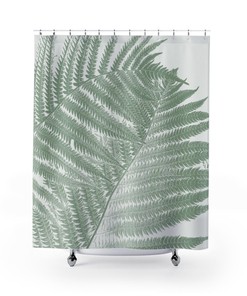 Giant Ferns Shower Curtain - Botanical Bathroom Decor - Nature Print Bath Curtain - Home Accessory