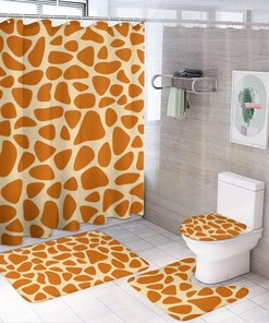Giraffe Skin Texture Shower Curtain for Bathroom Decor, Waterproof for a Wild Look