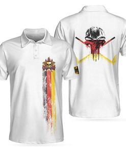 Golf Skull Germany Flag Polo Shirt - Golf