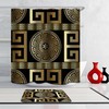 Greek Key Shower Curtain - Geometric Bathroom Decor with Non-Slip Fabric 