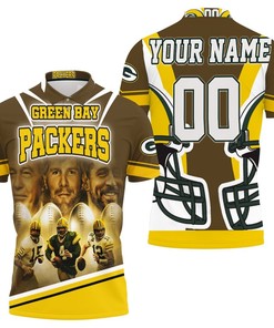 Green Bay Packers Qbs Bart Starr 15 Brett Favre 4 Aaron Rodgers 12 Poster Polo Shirt - Personalized Perfect Gift for Fans