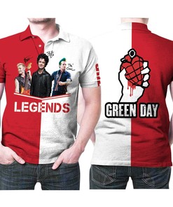 Green Day Grenade Logo Band Legends 3D Printed Polo Shirt - Gift for Green Day Fan 1