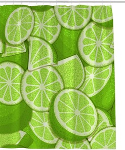 Green Lemon Shower Curtain for Home Hotels Machine Shower Bath Curtain, Waterproof Shower Curtain Lining