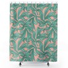 Green and Pink Leafy Shower Curtain for a Plant Lady's Bathroom - Bathroom Decor - Housewarming Gift