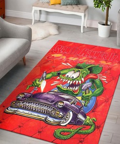 Hammer It and Cruise with Rat Fink Hot Rod Rug