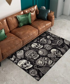 Handcrafted Kidcore Skulls Area Rug for Your Home