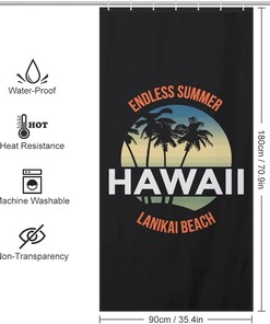 Hawaii Bath Shower Curtain for Bathroom Decor