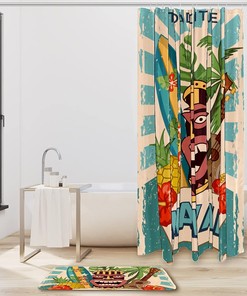 Hawaii Party Shower Curtain, Hawaiian Themes Bathroom Curtain