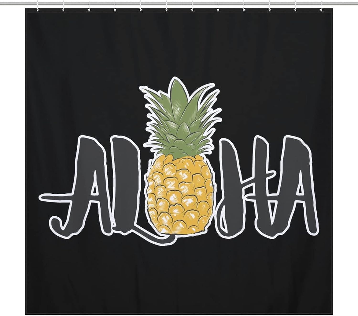 Hawaiian Print Shower Curtain for Tropical Bathroom Decor