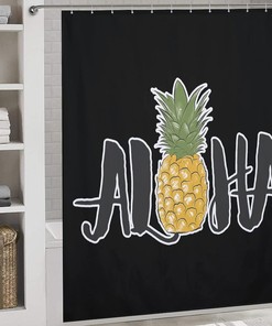 Hawaiian Print Shower Curtain for Tropical Bathroom Decor