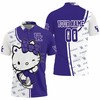 Hello Kitty Hug Kentucky Wildcats Logo 3D Polo Shirt- Gift for Fans