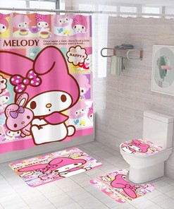 Hello Kitty Waterproof Shower Curtain - Home Decor Bathroom Curtain