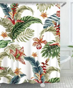 Hippie Palm Leaves Shower Curtain - Unique Bathroom Accessory