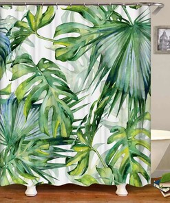 Hippie Palm Leaves Shower Curtain - Unique Bathroom Accessory