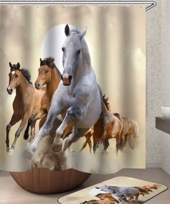 Invigorating Wild Horses Shower Curtain for Rustic and Nature Inspired Bathroom Decor