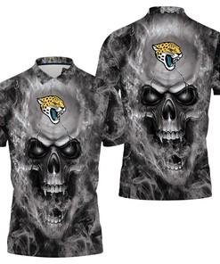 Jacksonville Jaguars Nfl Fans Skull Polo Shirt - Fashionable Polo for Jaguars Fans