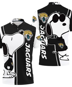 Jacksonville Jaguars Snoopy Lover 3D Printed Polo Shirt - Charming Polo for Jaguars Fans