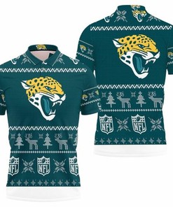 Jacksonville Jaguars Ugly Christmas Sweatshirt 3D All Over Print Polo Shirt