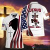 'Jesus is My Rock and Roll' Red Tractor Polo Shirt - Gift for Farmer Fans