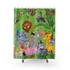 Kids Safari Animals Shower Curtain for Fun and Cute Bathroom Decor and Baby Accessories for Your Little One