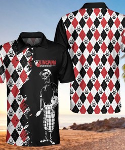 Kingpins Skull Bowling Vintage Polo Shirt - Perfect Gift for Fans