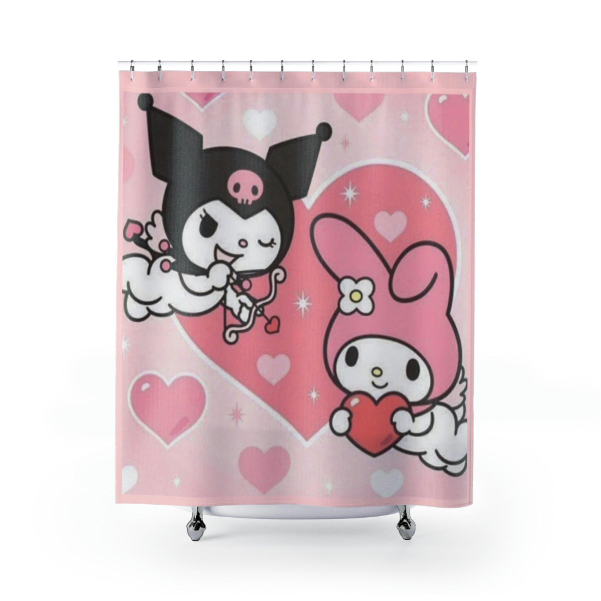 Kuromi and My Melody Cute Shower Curtain for Bathroom
