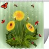 Ladybugs and Butterfly Eco-Friendly Shower Curtain - Beautiful and Durable Bathroom Decor