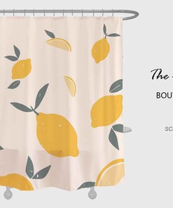 Lemon Fruit Shower Curtain for Bathroom Decor