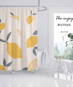 Lemon Fruit Shower Curtain for Bathroom Decor