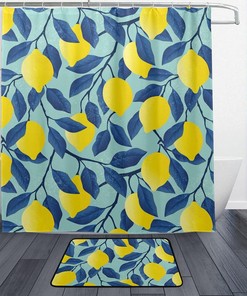 Lemon Fruit Sletend Bathroom Shower Curtain - Decorative Curtain for Your Bathroom Fabric