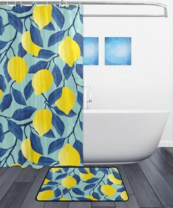 Lemon Fruit Sletend Bathroom Shower Curtain - Decorative Curtain for Your Bathroom Fabric