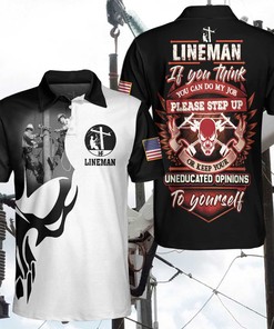 Lineman Skull If You Think You Can Do My Job Polo Shirt - Perfect for Linemen!