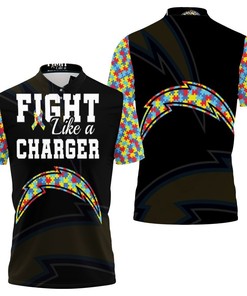 Los Angeles Chargers Autism Support Polo Shirt - NFL Fan Design