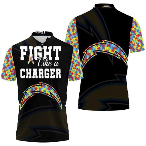 Los Angeles Chargers Autism Support Polo Shirt - NFL Fan Design