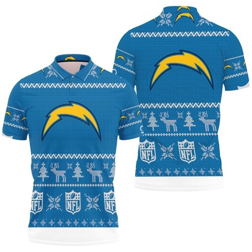 Los Angeles Chargers NFL Ugly Sweatshirt Christmas - 3D Polo Shirt All Over Print