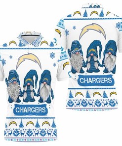 Los Angeles Chargers Ugly Christmas 3D All Over Print Polo Shirt - Fan Gift