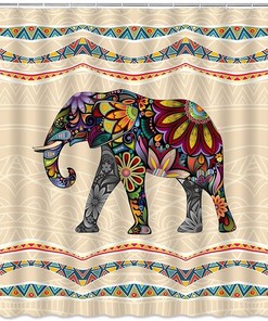 Mandala Elephant Shower Curtain: Boho Style for Your Bathroom