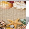 Marine Starfish Colorful Seashells Fabric Shower Curtain for Bathroom Decor