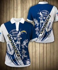 Men's Los Angeles Chargers 3D Casual Polo Shirt - Perfect for Fans
