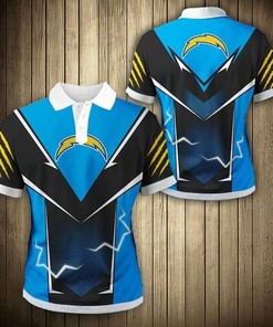 Men's Los Angeles Chargers Flame Polo Shirt - Eye-Catching and Bold
