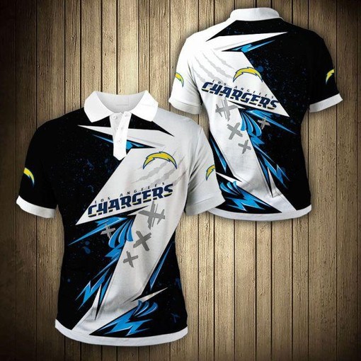 Men's Los Angeles Chargers Graffiti Polo Shirt - Streetwear Style